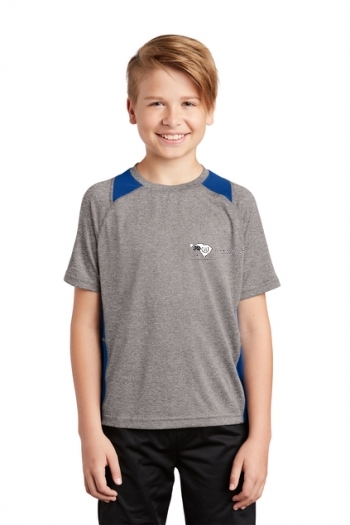 Sport-Tek® Youth Heather Colorblock Contender™ Tee
