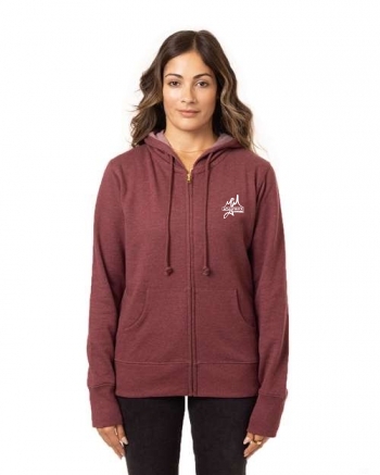 econscious Ladies' Heathered Full-Zip Hooded Sweatshirt