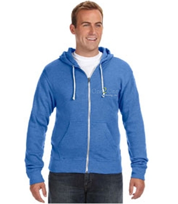 Adult Triblend Full-Zip Fleece Hooded Sweatshirt