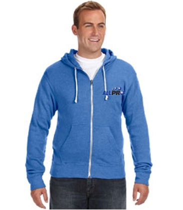 Adult Triblend Full-Zip Fleece Hooded Sweatshirt