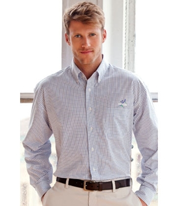 Easy-Care Poplin Box Plaid Shirt