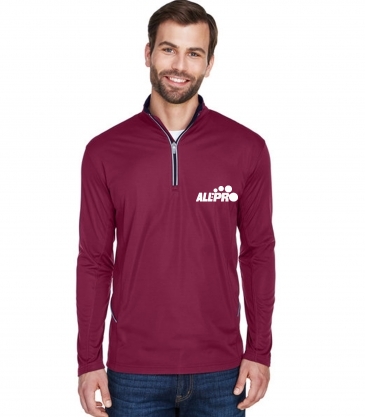 UltraClub Men's Cool & Dry Sport Quarter-Zip Pullover