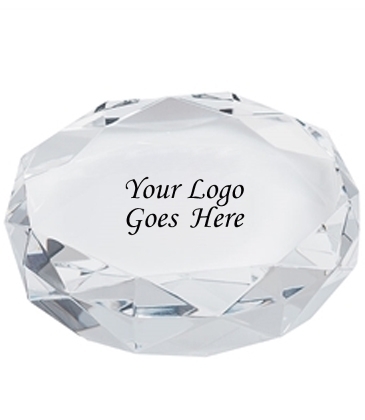 Rimini Gem Cut Crystal Paperweight