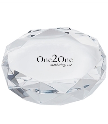 Rimini Gem Cut Crystal Paperweight