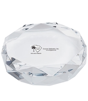 Rimini Gem Cut Crystal Paperweight