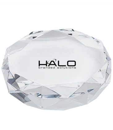 Rimini Gem Cut Crystal Paperweight