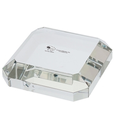 Taranto Square Crystal Paperweight