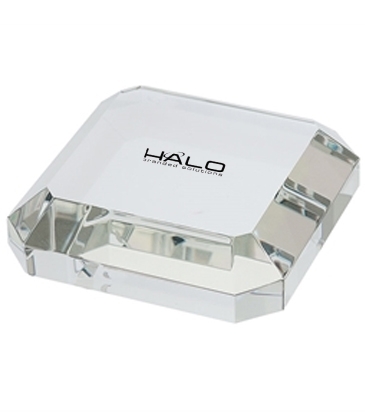 Taranto Square Crystal Paperweight