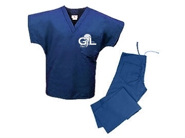 V NECK SCRUB TOP W/2 PKTS ON HIP