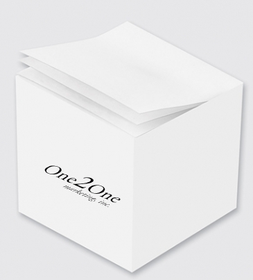 Custom Printed Notes Cube - White Blank Sheet
