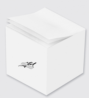 Custom Printed Notes Cube - White Blank Sheet