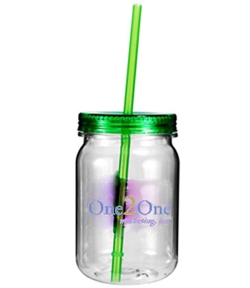 24 oz. Plastic Mason Jar