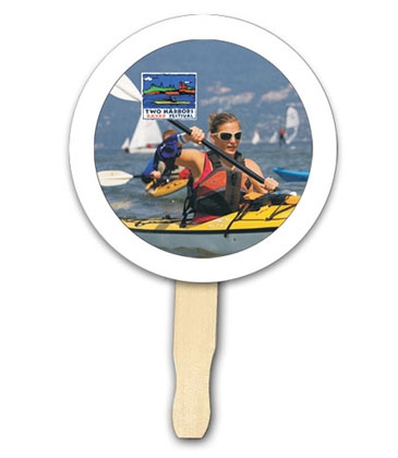 Circle Shape Hand Fan, Full Color Digital