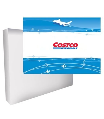 5' Straight Splash Floor Display Wrap Graphic Panel (Polyester Kn