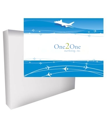 5' Straight Splash Floor Display Wrap Graphic Panel (Polyester Kn
