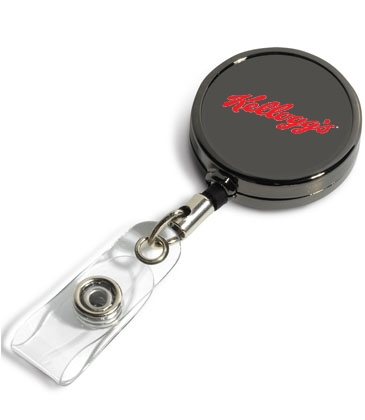 30” Cord Gunmetal Colored Solid Metal Retractable Badge