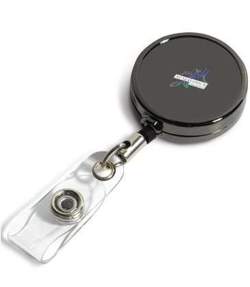 30” Cord Gunmetal Colored Solid Metal Retractable Badge