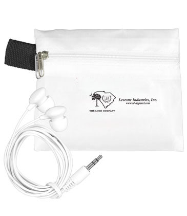 "ZIPTUNE" Mobile Tech Earbud Kit In Zipper Pack Components insert