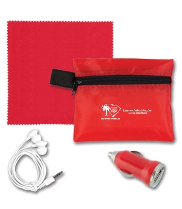 Mobile Tech Car Accessory Kit with Microfiber Cleaning Cloth.