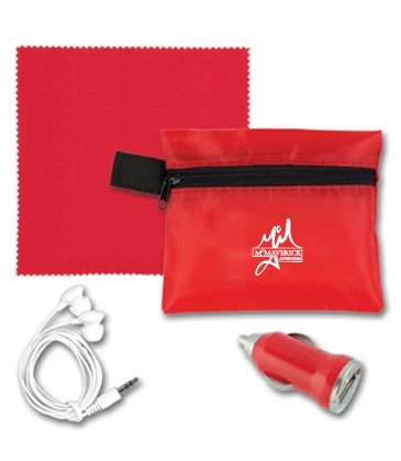 Mobile Tech Car Accessory Kit with Microfiber Cleaning Cloth.
