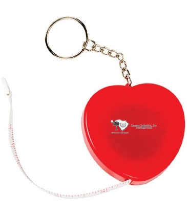 Heart Tape Measure Key Tag