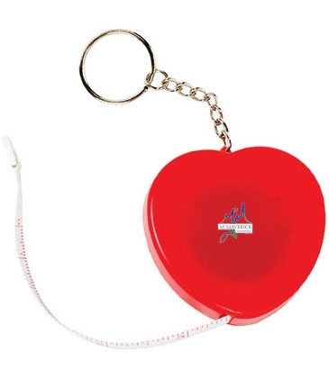 Heart Tape Measure Key Tag