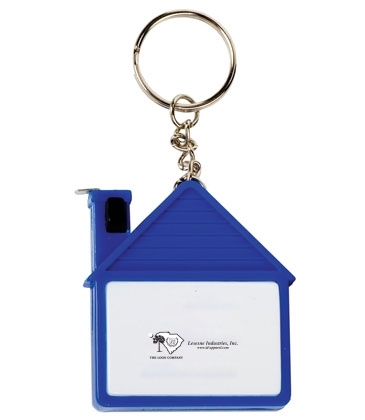 House Tape Measure with Release Button and Key Tag