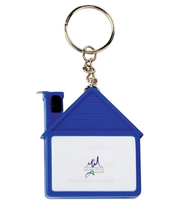 House Tape Measure with Release Button and Key Tag