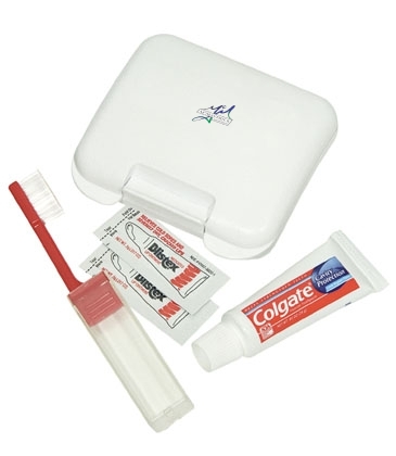 Dental Kit in A Plastic Pocket Tote