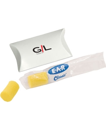 Ear Protection Kit in a Small Pillow Box