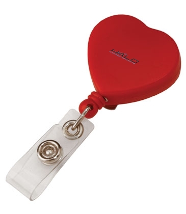 Heart Retractable Badge Holder