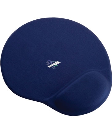 (1/4" Thick) Oval Mouse Pad With Gel Wrist Rest