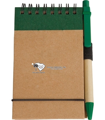 Eco Pocket Jotter with Eco Paper Barrel Pen