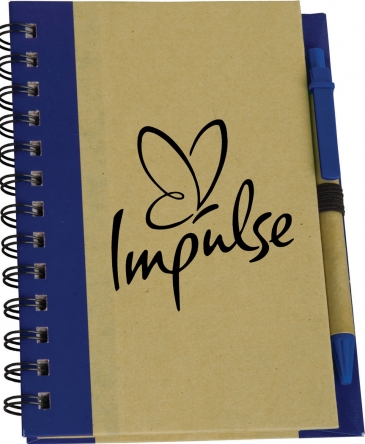 Eco Spiral Notebook with Eco Paper Barrel Pen