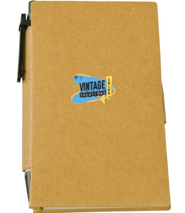 Recycled Sticky Note Book with Pen