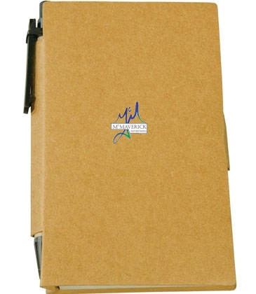 Recycled Sticky Note Book with Pen