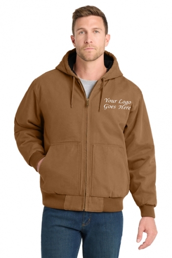 CornerStone® Washed Duck Cloth Insulated Hooded Work Jacket