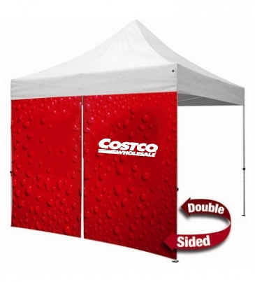 10' Tent Full Wall with Middle Zipper (Dye Sublimated, Double-Sid