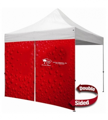 10' Tent Full Wall with Middle Zipper (Dye Sublimated, Double-Sid