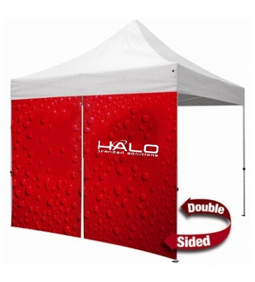 10' Tent Full Wall with Middle Zipper (Dye Sublimated, Double-Sid