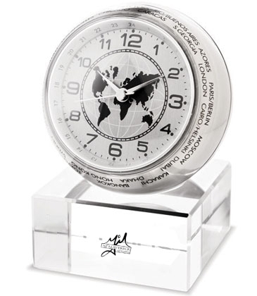 Brushed Round Metal Clock
