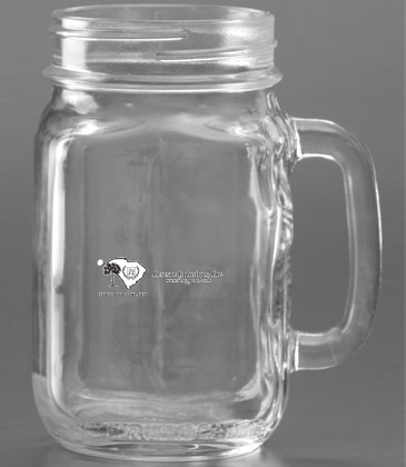 16 oz. Handled Jar - Deep Etched