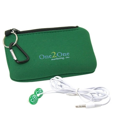 Earbuds in Smartphone Holder