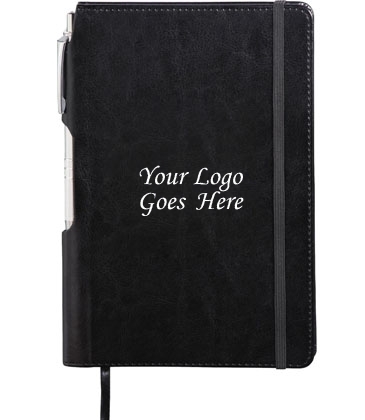 6" x 8.5" Viola Bound Notebook with Pen
