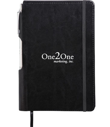 6" x 8.5" Viola Bound Notebook with Pen