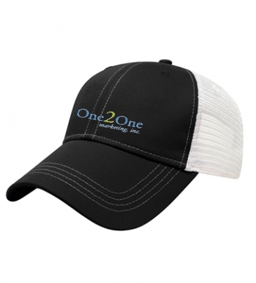 Unstructured Contrast Stitching & Mesh Back Cap