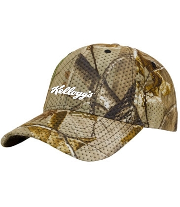Polyester Large Mesh Camo Cap