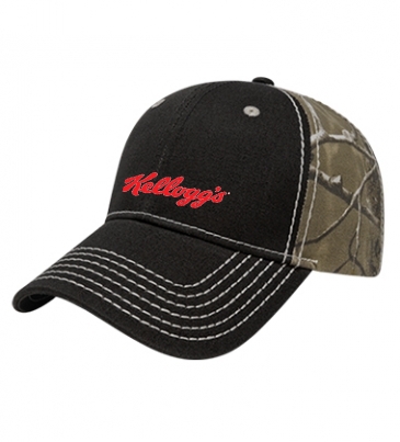 Heavy Contrast Stitching Chino & Camo Cap