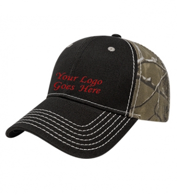 Heavy Contrast Stitching Chino & Camo Cap