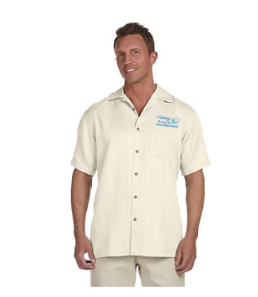 Harriton Men's Bahama Cord Camp Shirt